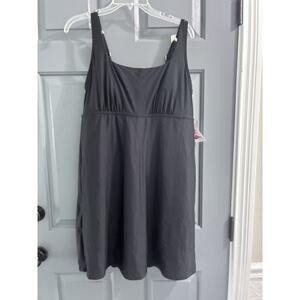 Lands End Size 16D Women Black Wireless Padded One Piece Swimsuit